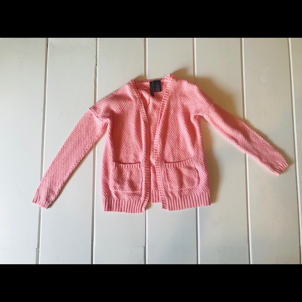 MisSUnderstood Girls Pink Sweater Cardigan